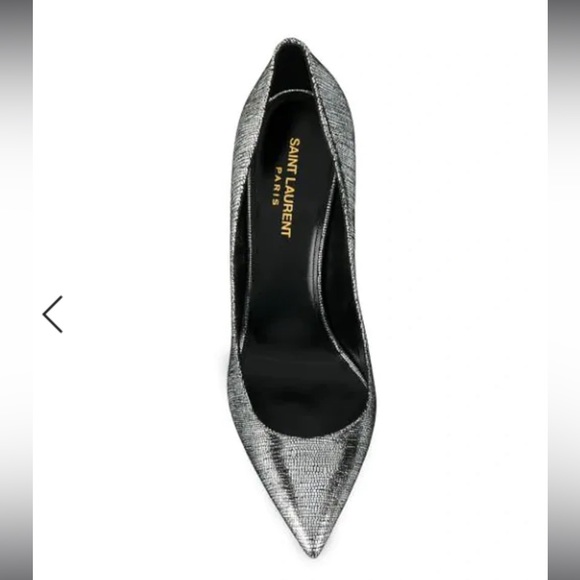 Saint Laurent Anja 105mm Metallic Heels - Picture 13 of 14